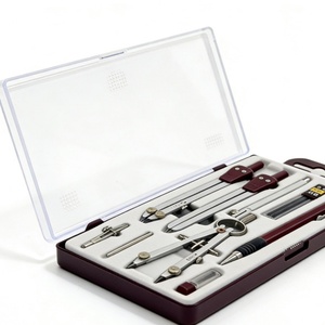 Ensemble de compas de géométrie professionnel durable de 9 pièces de qualité supérieure avec compas métalliques de précision pour l'école et les étudiants - Product Image 5