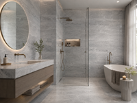 Dalles de marbre gris clair pour comptoirs de cuisine sur mesure, grands carreaux de sol, marches d'escalier, dessus de meubles et revêtements muraux