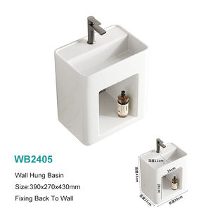 Model Baru <span class=keywords><strong>2026</strong></span> Kamar Mandi Mewah Modern Satu Unit Wastafel Gantung Dinding dengan Rak Mudah Dibersihkan - Product Image 4