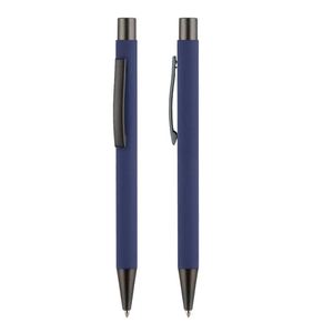 Customizable 1.0mm Black Gel <b>Pens</b> Office Stationery with Rubber Touch Ballpoint and Press Button New Promotion Metal Material - Product Image 1