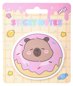 Carnet de notes autocollantes Cate Cartoon Capybara pour étudiants et bureau, avec <span class=keywords><strong>bandes</strong></span> de messages détachables et notes mignonnes Capybara - Product Image 1