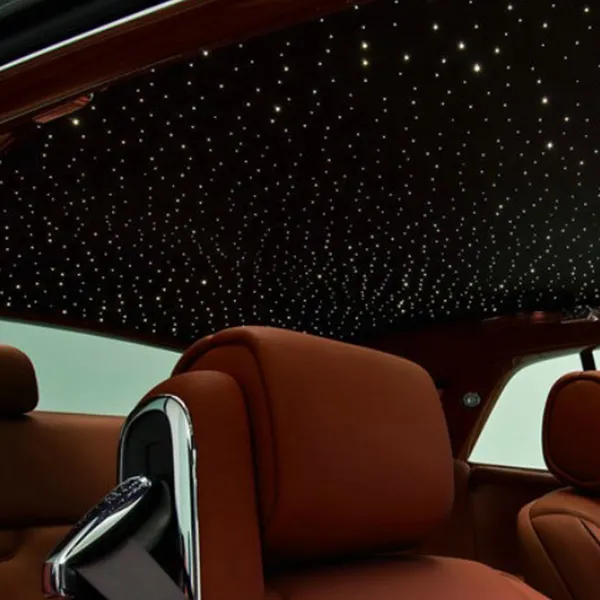 Рождественский автомобильный потолочный светильник из волокна, потолочный светодиодный Звездный светильник, звезды на крыше