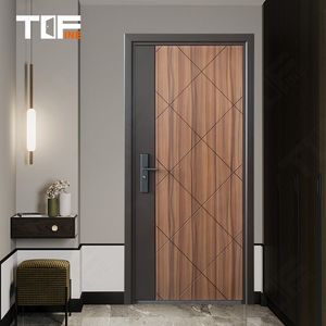 Porte en fer personnalisée Portes de sécurité en acier Porte d'entrée antivol extérieure de sécurité pour la maison - Product Image 4