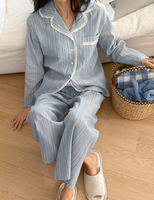 Ensemble pyjama en coton et bambou personnalisé pour femmes, deux pièces, été, automne, respirant, vêtements de nuit, vêtements de maison
