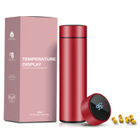 Thermos isotherme en acier inoxydable à double paroi de 500 ml avec logo personnalisé, infuseur à thé et affichage LED de la température