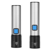 Nouvelle mini lampe torche LED T6 transfrontalière en alliage d'aluminium, compacte avec zoom télescopique, idéale pour la maison, facile à transporter pour la randonnée et le camping
