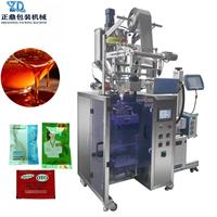 Machine d'emballage automatique de sachets liquides à scellage 4 côtés avec codeur laser, unité de remplissage et d'emballage de jus de chou mariné à double encoche en V