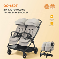Poussette double légère et pliable pour enfants, berceau pour nourrissons et tout-petits, poussette de voyage pour nouveau-nés, poussette pour jumeaux