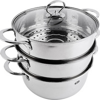 Ensemble de cuisine à induction moderne et écologique en acier inoxydable Ustensiles de cuisine durables pour la maison comprenant un cuiseur vapeur en métal