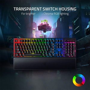 Original <span class=keywords><strong>BLACKWIDOW</strong></span> <span class=keywords><strong>V3</strong></span> PRO 104 teclas RGB interruptor verde y amarillo Teclado mecánico para juegos inalámbrico - Product Image 6