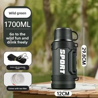 Bouteille d'eau isotherme en acier inoxydable 316 grande capacité, design moderne, pliable, portable, pour le camping, les voyages, la voiture, la maison