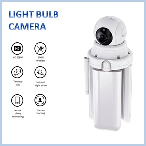 Seguimiento automático Cámara <span class=keywords><strong>de</strong></span> seguridad para el hogar interior 5MP E27 Reflector WiFi Bombilla PTZ Visión nocturna Red <span class=keywords><strong>de</strong></span> audio <span class=keywords><strong>de</strong></span> 2 vías Vigilancia CCTV - Product Image 2