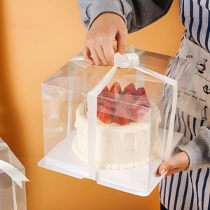 Bán Buôn Tùy Chỉnh Kích Thước Rõ Ràng Bánh Bao Bì Hộp Chất Lượng Cao Trong Suốt Bánh Hộp Hot Bán Bánh Sinh Nhật Hộp - Product Image 5