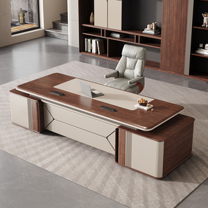 2024デザインモダン高級セオオフィス電気調節可能デスクウッドテーブルビッグサイズノートパソコンデスク座って大人用 - Product Image 1