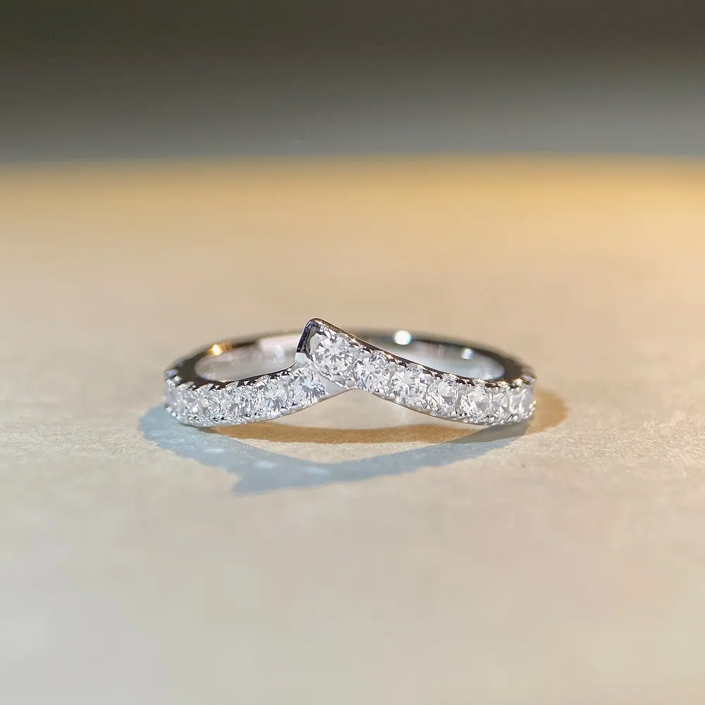 Perhiasan 925 Sterling perak mewah bagus perhiasan keabadian hati zirkonia kubik Cz 5A cincin harga grosir pernikahan dibuat sesuai pesanan