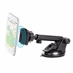 Magnetic Phone Car Mount for Dashboard 360 Rotation Adjustable Magnets Washable Sticky Suction Cup Phone Holder Cradle
