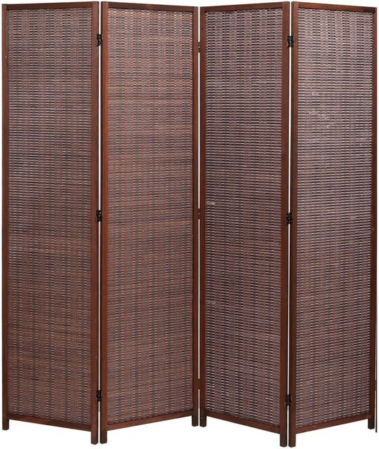 Folding Screen Room Divider for Room Separation Bamboo Room Screen Divider Partition Freestanding