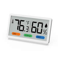 Termometer Higrometer Digital Rumah Tangga dengan Logo Kustom, Monitor Suhu dan Kelembapan, Plastik, OEM ODM Didukung untuk Rumah Tangga