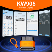 KONNWEI KW905 ELM327 OBD2 Lector de código para I/M Readiness Live Data Stream Comprobación de batería