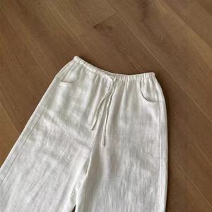 <span class=keywords><strong>Pantaloni</strong></span> Larghi da Donna <span class=keywords><strong>in</strong></span> <span class=keywords><strong>Misto</strong></span> <span class=keywords><strong>Lino</strong></span> e Cotone, Stile Bohémien Hawaiano, Alta Qualità, Taglia XL, Produzione Cinese - Product Image 3