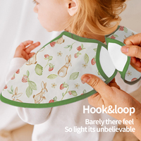 Bavoir pour bébé personnalisé, non toxique, certifié CPSC, avec ailes, écologique, imperméable, en polyester léger, avec fermeture auto-agrippante