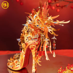 Chaussures magiques en cristal <span class=keywords><strong>MU</strong></span> Shadow <span class=keywords><strong>Phoenix</strong></span>, puzzle 3D, modèle d'assemblage en métal, artisanat, bricolage, anti-stress, cadeau de collection, décoration de la maison - Product Image 3