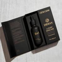 Flacons compte-gouttes noirs mats en verre pour cosmétiques, sérums et huiles capillaires, 15ml, 30ml, 50ml, 100ml (2oz), avec boîte