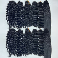 Extensions de cheveux synthétiques à tresses au crochet avec plumes, 120 mèches, 16 pouces, double trame machine, nœuds miracle pré-séparés, ondulation profonde