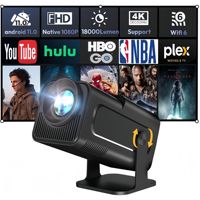 Mini projecteur portable HY320 avec système Android 12 LCD 720P, 200 lumens, 2 Go de RAM, processeur H713 pour home cinéma
