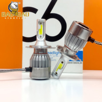Ampoule de phare C6 pour voiture, couleur blanche, 18 watts, capuchon en fer, double couleur blanc-jaune, H4 H11 H1 9005 9006 9007 H13, éclairage avant LED