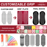 Chaussettes de sport unisexe Xingyou en coton tricoté antidérapantes avec grip, idéales pour le Pilates et le yoga, personnalisables, emballage inclus