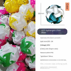 Lámpara de bola de Hortensia impermeable para exteriores, iluminación de árbol de PVC para paisaje de <span class=keywords><strong>calle</strong></span>, lámpara de árbol de bola colgante decorativa de Navidad - Product Image 6