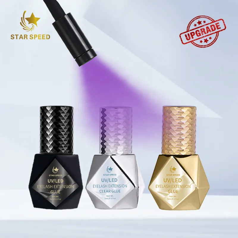 Star Speed LED lash extension with uv lamp diamond bottle new style UV eyelash glue