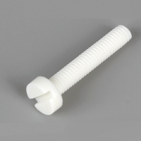 Vis à tête fendue en polypropylène (PP) métriques M2 M3 M4 M5 M6 M8 – Vis à tête cylindrique fendue en plastique