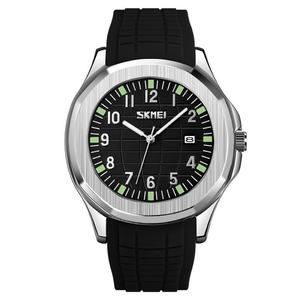 Luxury <b>Men's</b> Business Classic Parrot Grenade Glass Dial Silicone Band Quartz <b>Watch</b> <b>Waterproof</b> Single Calendar Pointer Display - Product Image 1