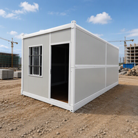 Maison conteneur préfabriquée pliable, structure en acier haute résistance, installation facile, unité de logement modulaire portable