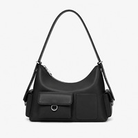 Sac à bandoulière pour femme OEM personnalisé, sac rétro sous le bras, sac en PU multi-poches, fermeture éclair, design urbain et simple