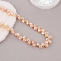 Perles de riz naturelles longues, perles d'eau douce, brin de perles en vrac 7-8 mm pour bracelet fait main, collier, création de bijoux DIY