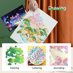 Pennarelli acrilici a punta morbida con liquido dritto opachi, per studenti pittura artistica graffiti pennarelli acrilici - Product Image 5