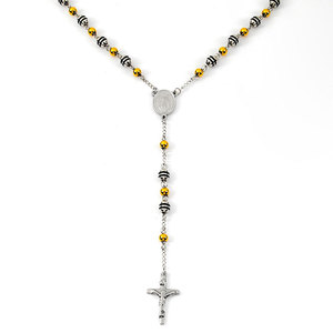 Collar de cuentas de moda chapado en oro PVD de 14K y 18K, de acero inoxidable 316L personalizado, joyería fina, collares, rosario de fe para mujer - Product Image 5