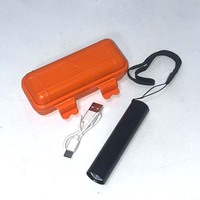 Lampe torche mini zoomable 3030 Laser LED 39g, rechargeable TYPE-C, étanche IP54, torche de poche pour les situations d'urgence