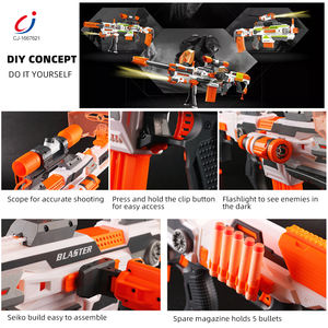 ปืนของเล่นเฉิงจี้ ปืนพลาสติกปลอดภัย ปืนแปลงร่างประกอบเอง ปืนยิงโฟมไฟฟ้า ปืนของเล่น กระสุนโฟมนุ่ม - Product Image 3