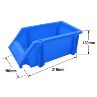 Nouveaux bacs de rangement en plastique semi-ouverts empilables pour entrepôt industriel, pour ranger outils, écrous, boulons