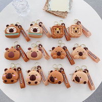 Multiple Capybara Rongeur Capybara Pvc Pendentif SIlicone Écouteur Sac Capybara Coin Keychain Cute Change Keychain