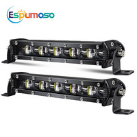 Lampu Led Mobil Super Tipis 8 ~ 50 Inci 6D Reflektor Lampu Kerja Bar 30W 60W 90W 120W 150W 180W 210W 240W Led untuk Jeep SUV Trucks