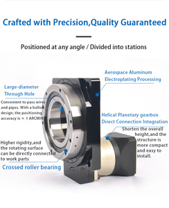 Reductor de velocidad de plataforma giratoria hueca helicoidal de 10 HP con alta capacidad de carga de par, montado con brida para CNC - Product Image 5