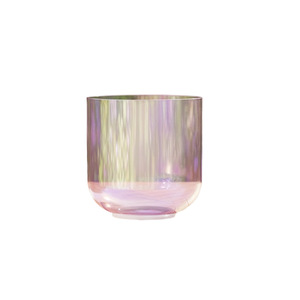 Bol chantant en cristal de quartz clair irisé Aurora, rose, violet, arc-en-ciel, pour la guérison sonore, la méditation et le yoga - Product Image 1