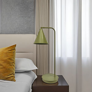 Torino Nordic Style Salbei Tisch lampe E14 Base LED-Licht für Schlafzimmer Büro & Hotel Moderne AC Electric Options Flexibles Design - Product Image 4