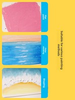 Papier pour pastel à l'huile 8x8cm/10x10cm/A5, extra-épais 350gsm, formats carrés texturés, fournitures d'art DIY, ensemble d'outils couteau à palette, Chine