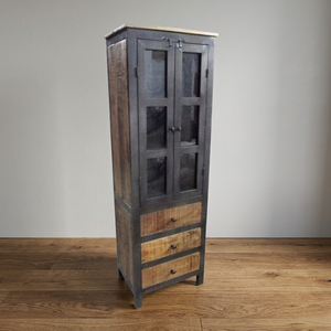 Handmade Industrial Vintage Iron 2-Door 2-Drawer 4-Shelf Storage <b>Cabinet</b> Home Furniture Living Room Kitchen Workshop Farmhouse - Product Image 3